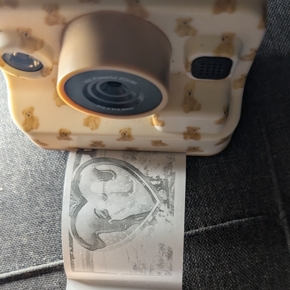 Digital Camera with Bear Pattern - Cream - Picture 4 of 5